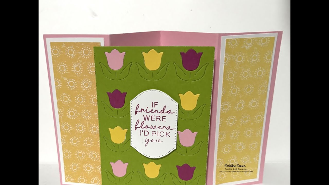 Sunshine & Tulips w-Fold Pop Out Card