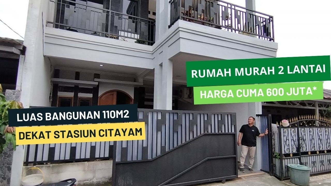 Rumah Murah 2 lantai 3 kamar tidur dekat stasiun Citayam dan Tol Sawangan
