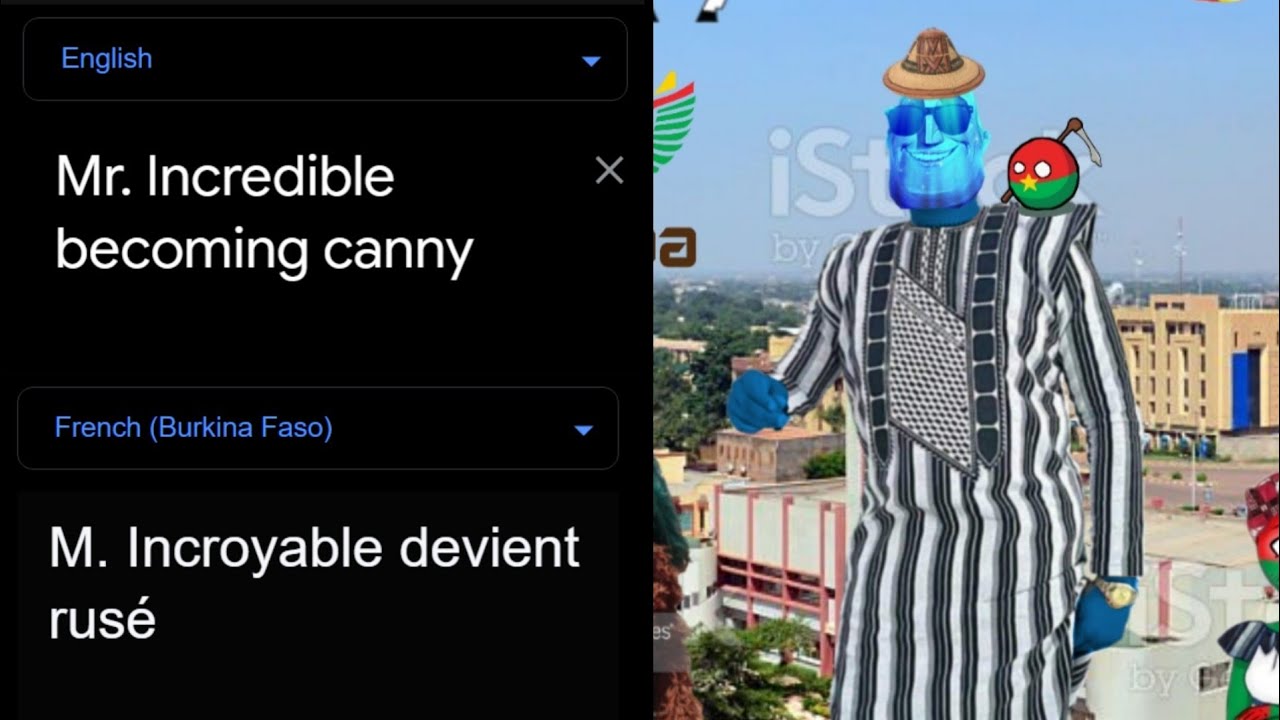 Mr. Incredible becoming canny in different languages.