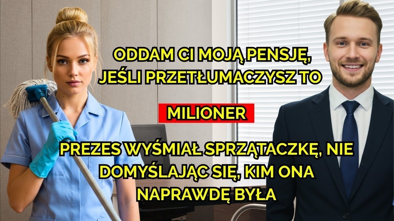 „DAM CI MOJĄ PENSJĘ, JEŚLI TO PRZETŁUMACZYSZ” – ZAŚMIAŁ SIĘ MILIONER DO SPRZĄTACZKI