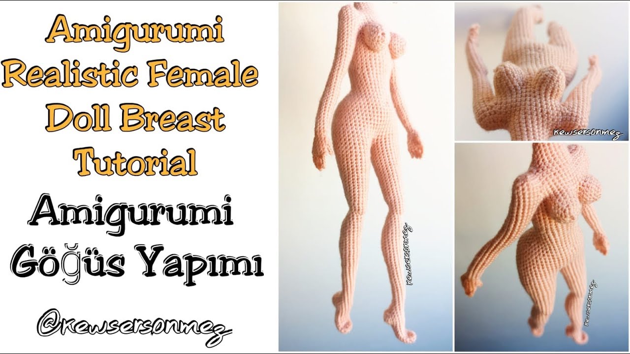 Amigurumi Realistic Female Doll Breast Tutorial (Amigurumi Göğüs Yapımı)