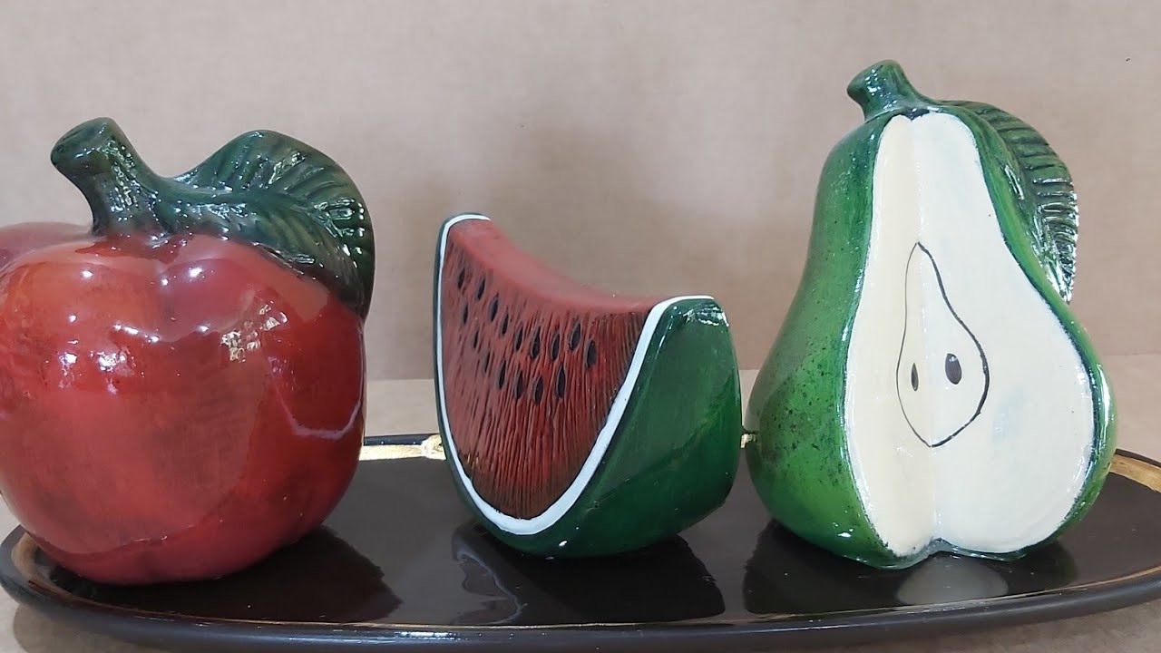 Pera con técnica de cepillado/DIY Manualidades ArtepinMagico