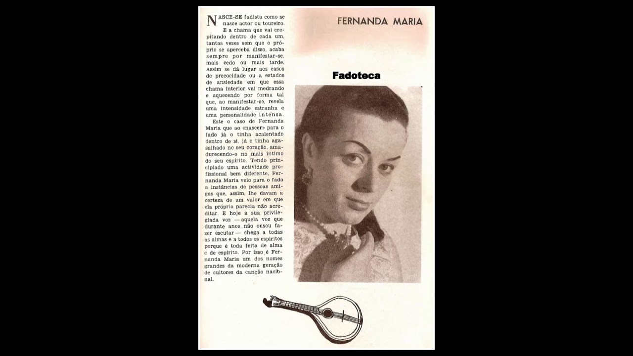 Fernanda Maria - Fado da Consagração
