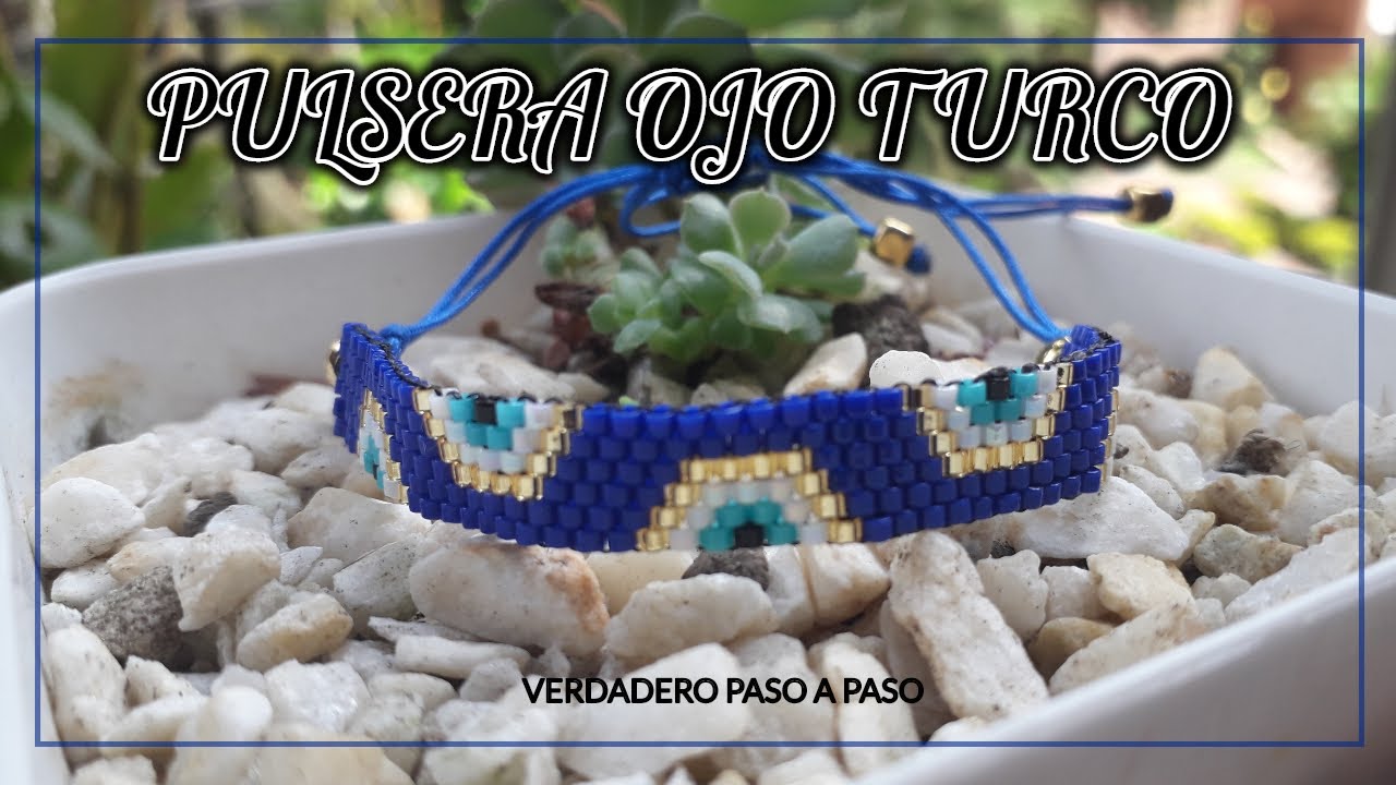 PULSERA OJO TURCO con Miyuki Delica/ OJO DE FATIMA [EL REAL PASO A PASO]