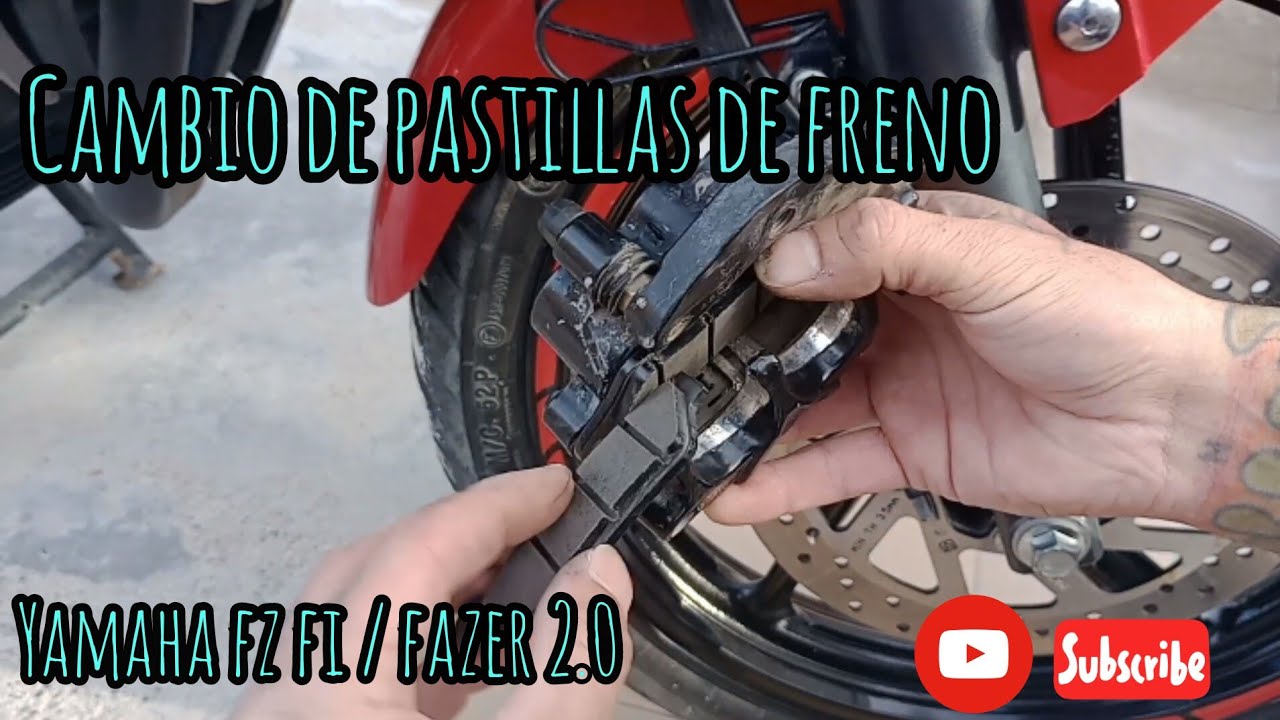cómo cambiar las pastillas de freno de Yamaha fz fi / fazer 2.0