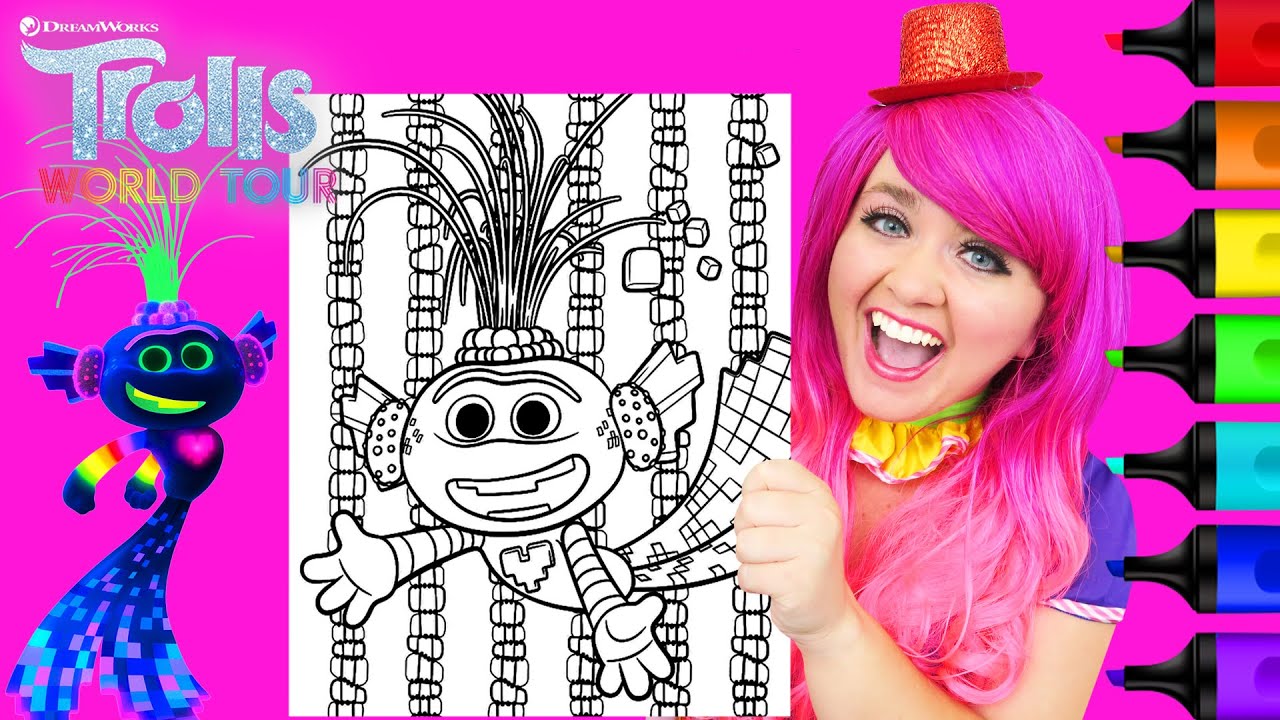 How To Color Trolls 2 King Trollex | Markers