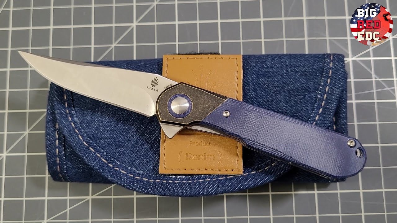 Shout Out To Blue Creek Knives - Kizer Vanguard Comet Denim Micarta, Brass & 154CM