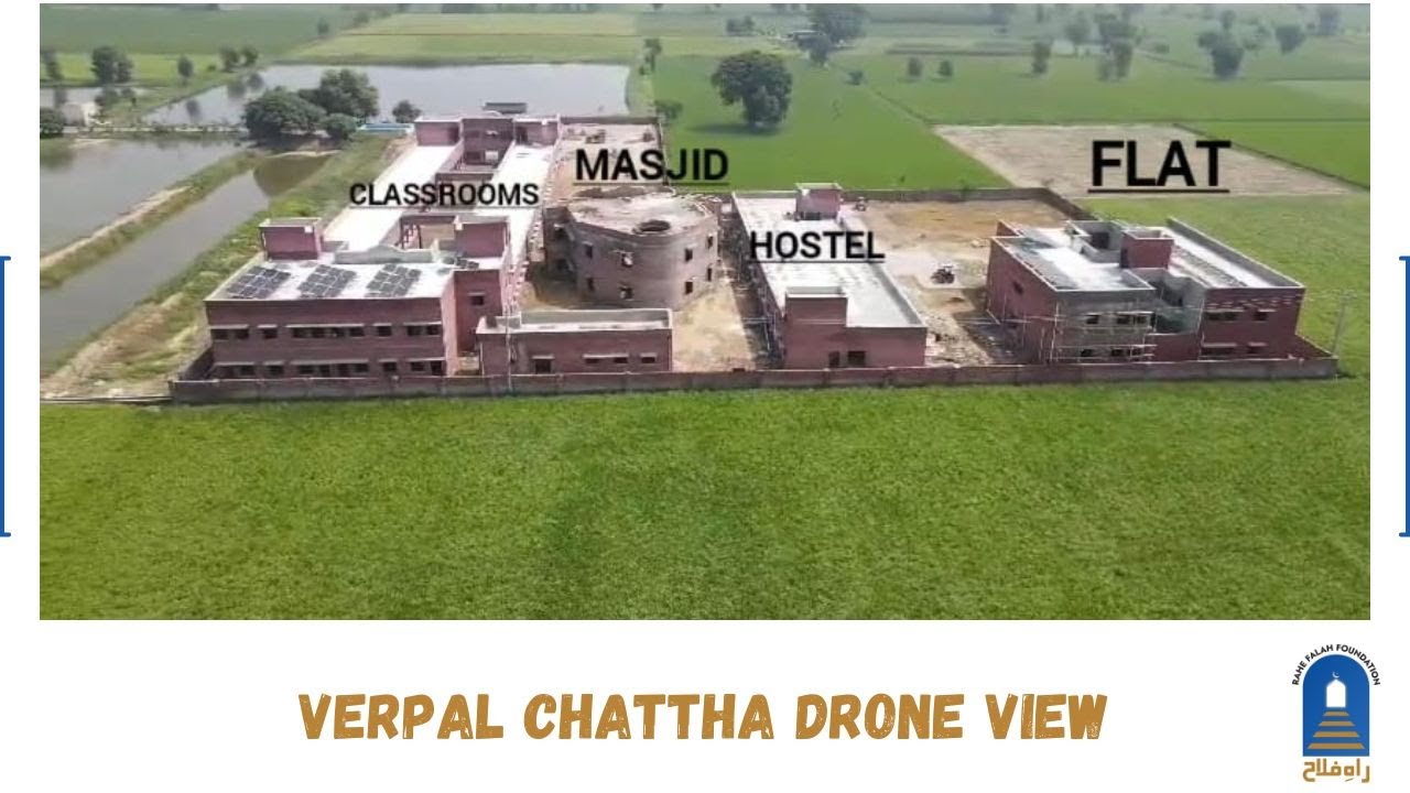 Drone View of Rahe Falah Foundation Verpal Chattha Facilitation Center