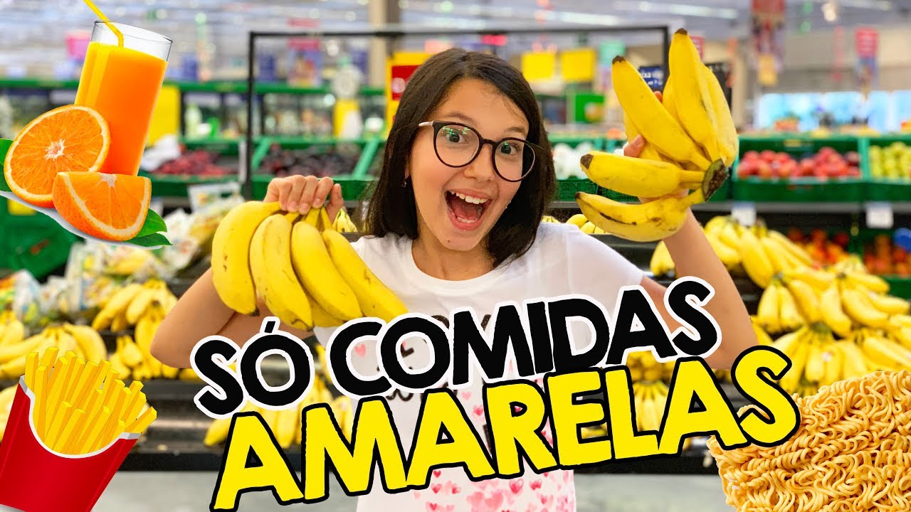 24 HORAS SÓ COMENDO COMIDAS AMARELAS | Luluca