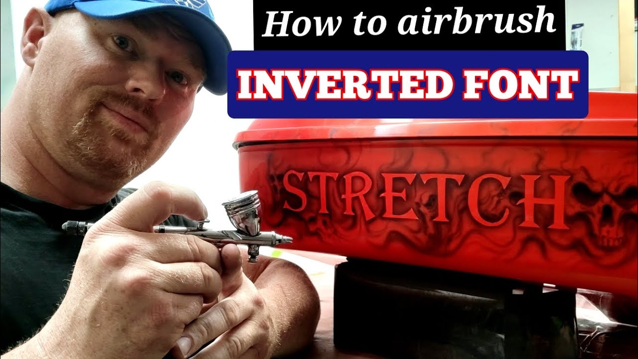 How to Airbrush inverted font with ToombsArt. I own the rights to the music.