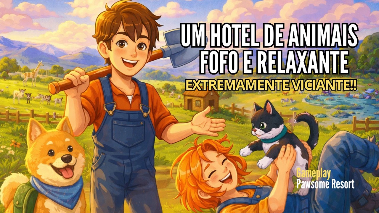 Pawsome Resort: Comecei Meu Primeiro Habitat e Hospedei Animais! - Cozy Life-Sim em Pixel Art - Demo