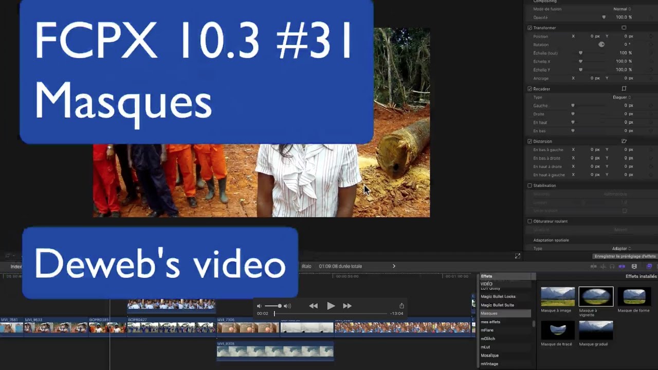 FCPX 10.3 #31 Utiliser les masques.