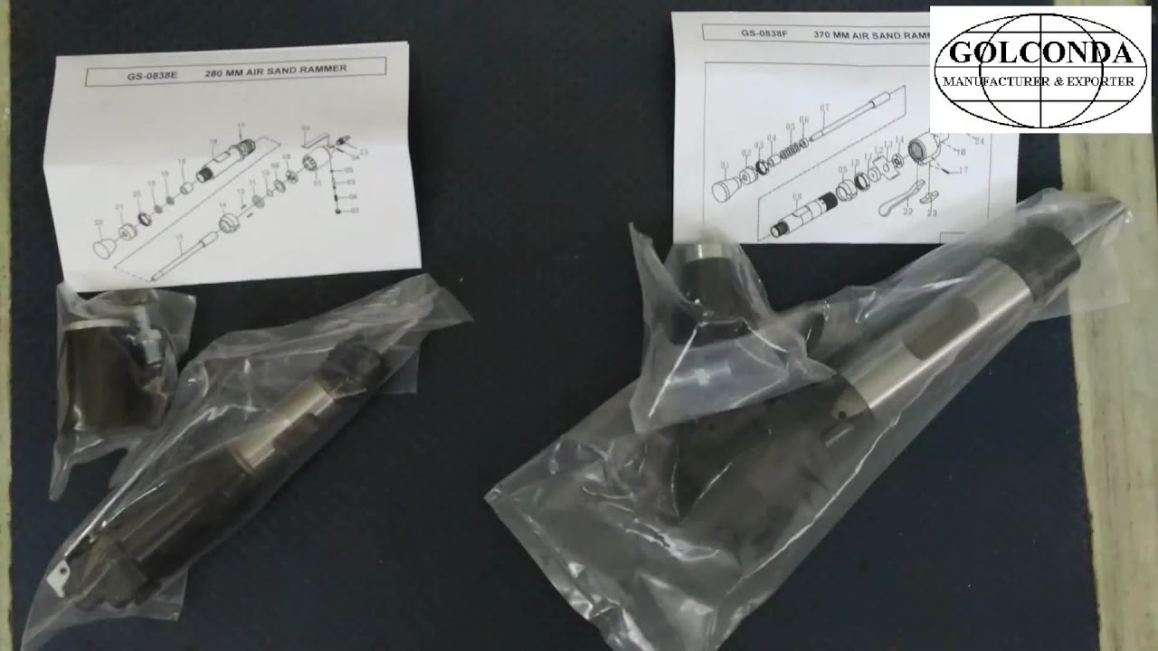 GS-0838F   370 MM INDUSTRIAL AIR SAND RAMMER 1000 BPM (CAN BE USED AS SOUND SCULPTURE TOOL)