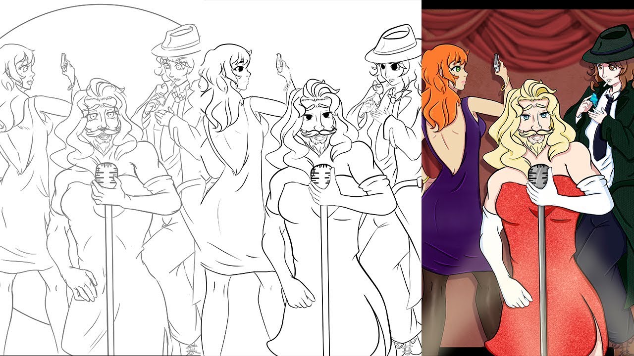 Speedpaint -  Person Exchange Challenge 3: Temática Noir
