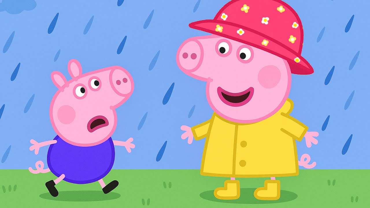 ☔🐷 Peppa Pig and the Shared Raincoat! 🌦️💖 | Peppa Pig Funny Animation