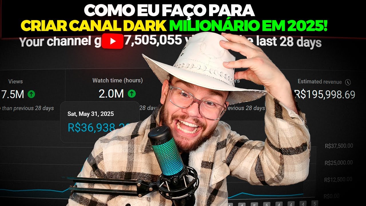 COMO EU FAÇO PARA CRIAR UM CANAL DARK MILIONÁRIO NO YOUTUBE EM 2025! [PASSO A PASSO]