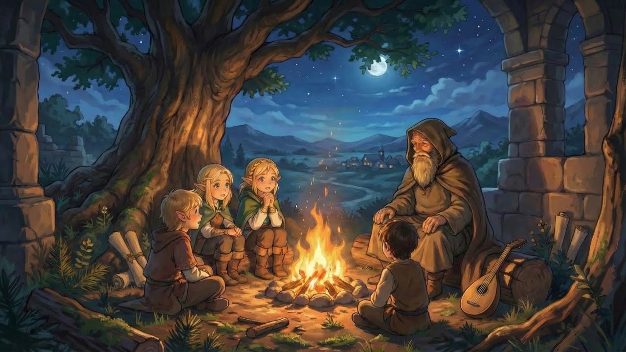 [Fantasy Celtic Music] Cozy Night, Folktales Told Around The Campfire