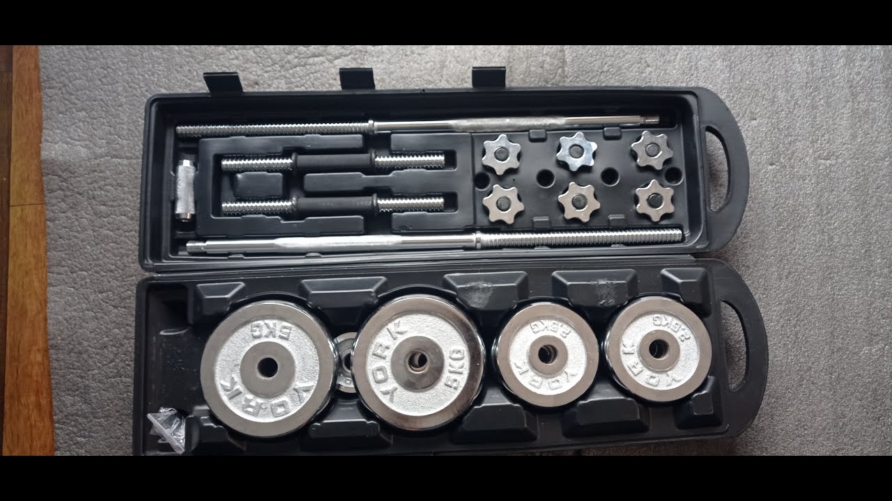 Unboxing  of 50 KG York dumbbell set in Nepali