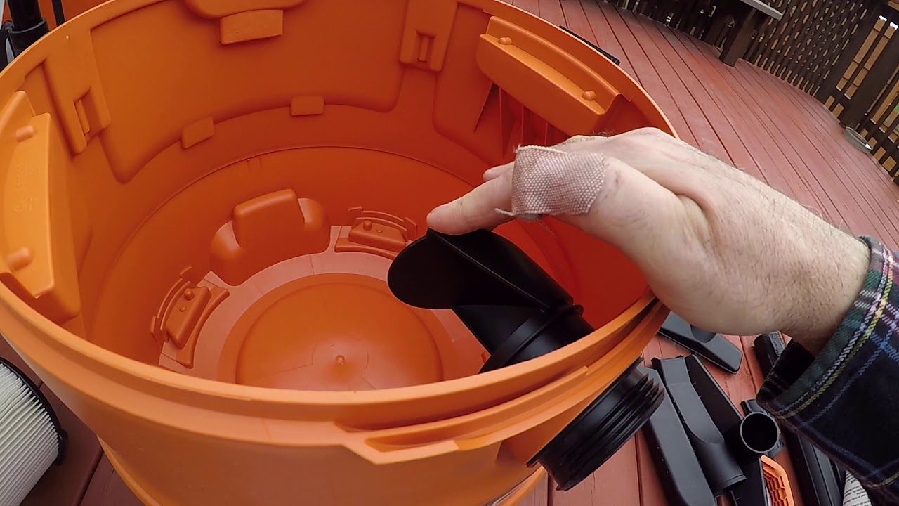 Сборка пылесоса RIDGID HD1800, 16 галлонов, 6,5 л.с., часть 3.