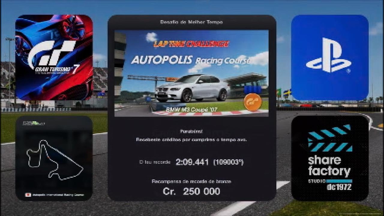 #GT7 🏁 Lap Time Challenge / 🗺 Autopolis International Racing Course 🚘 BMW M3 Coupé '07 #PS5