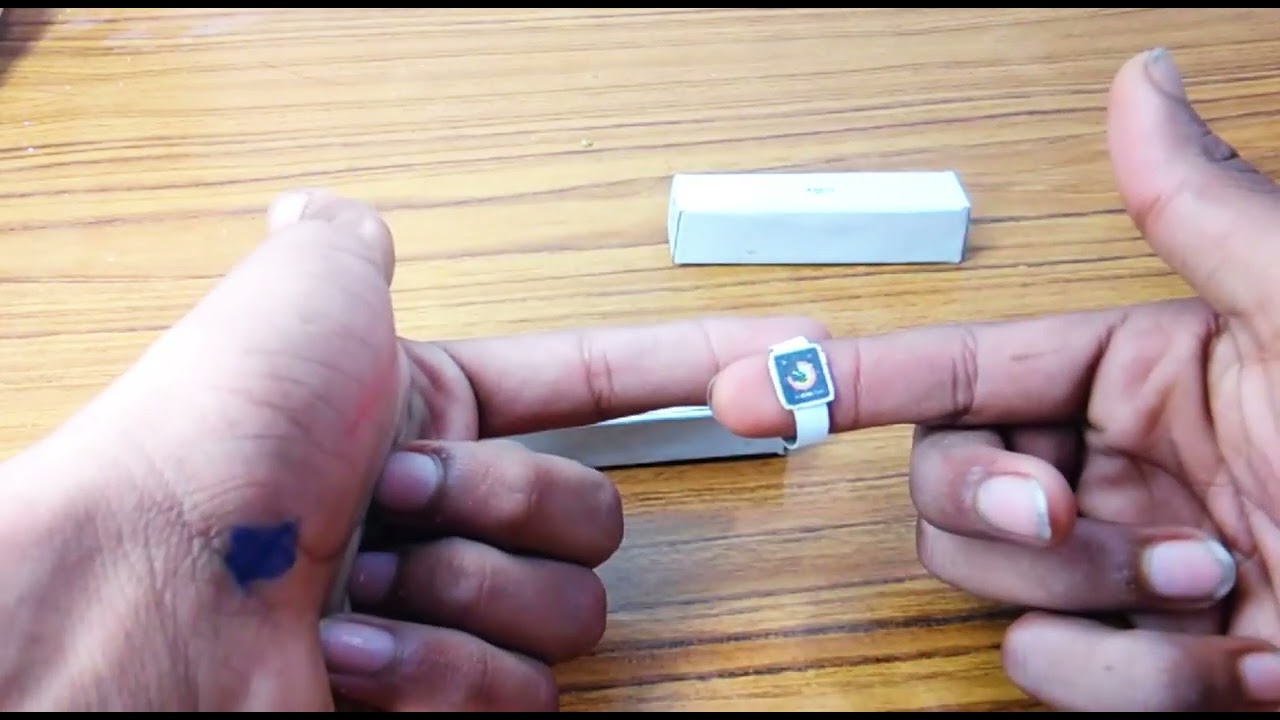 Apple watch serise 3 unboxing made up of cardboard miniature