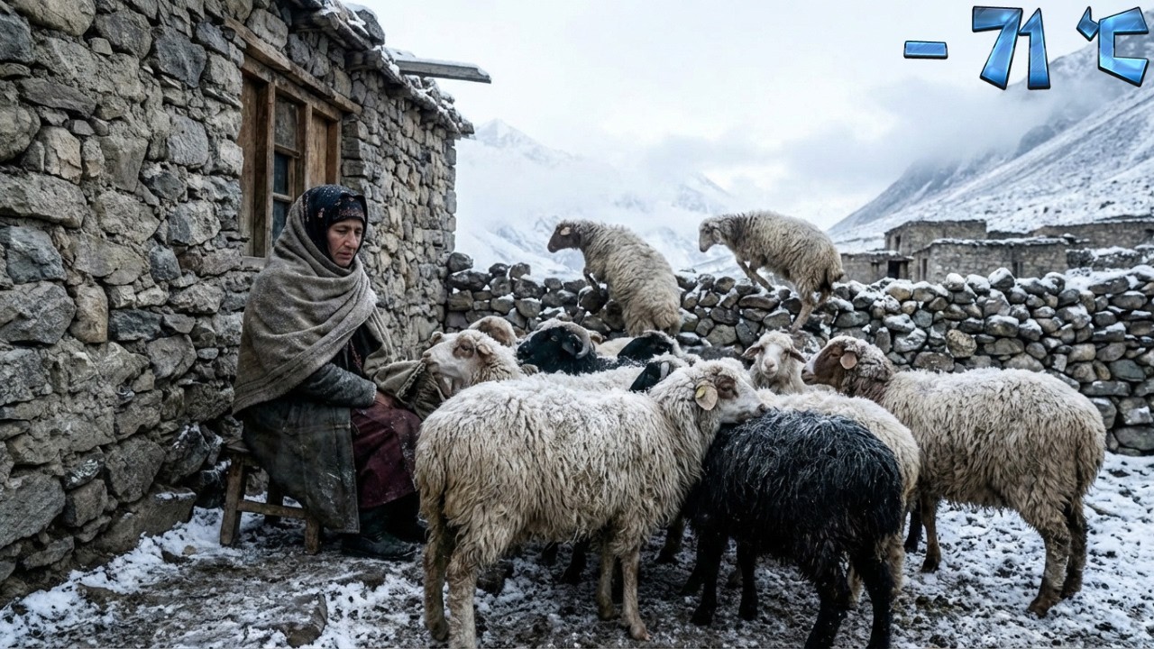 A Shepherd Mother’s Winter in Afghanistan’s Mountains -71°C | Shepherd Mother’s Harsh Winter Life
