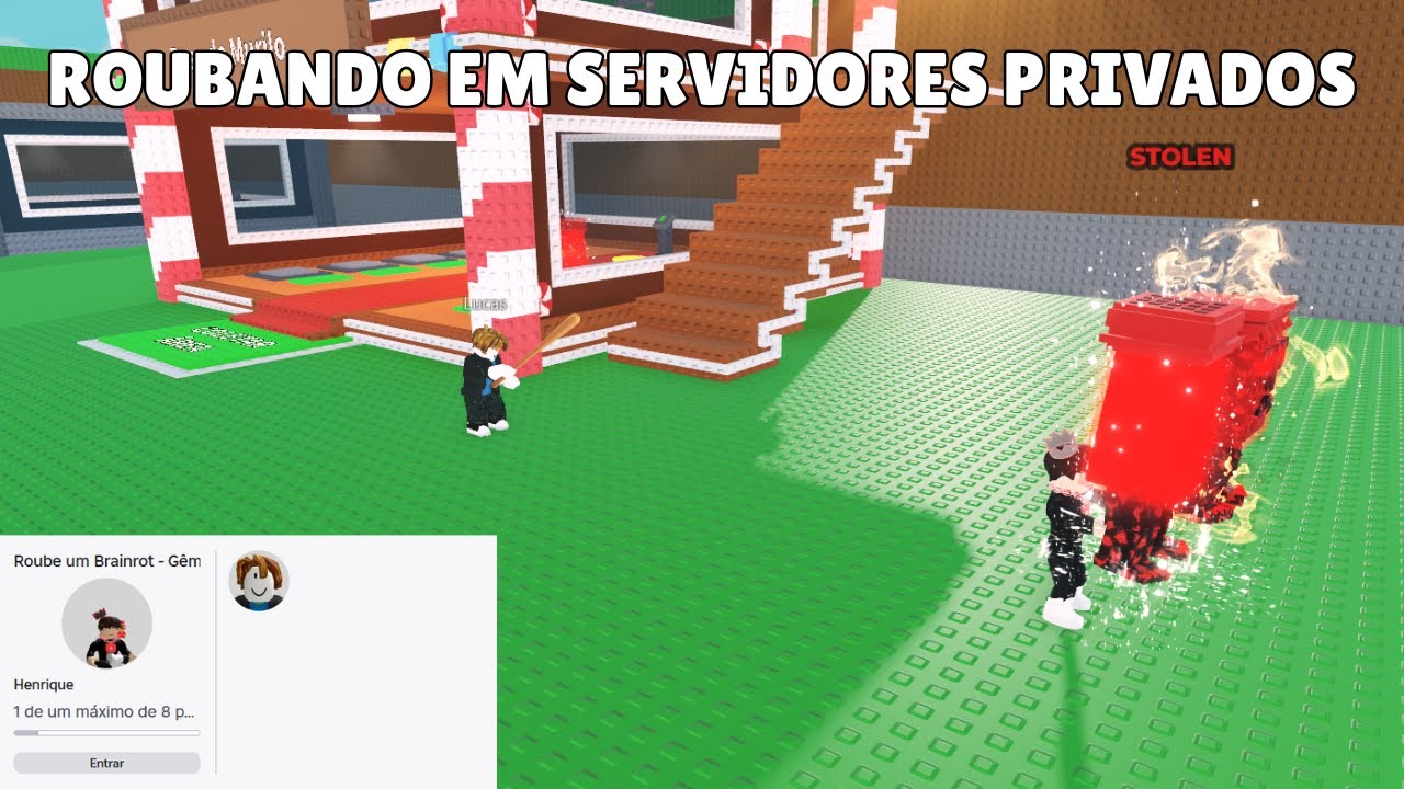 ROUBANDO EM SERVIDORES PRIVADOS!😱 (Roube um Brainrot)