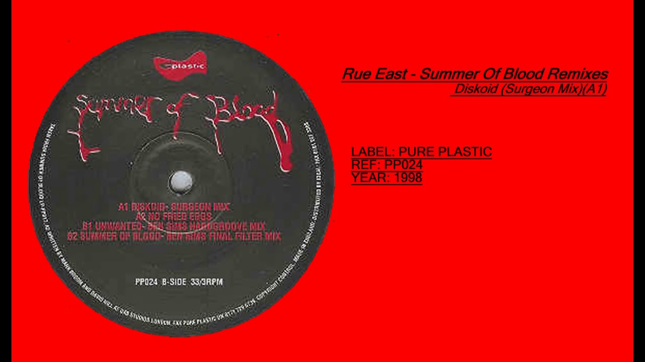 Rue East ‎– Summer Of Blood Remixes (Diskoid Surgeon Mix)(A1)