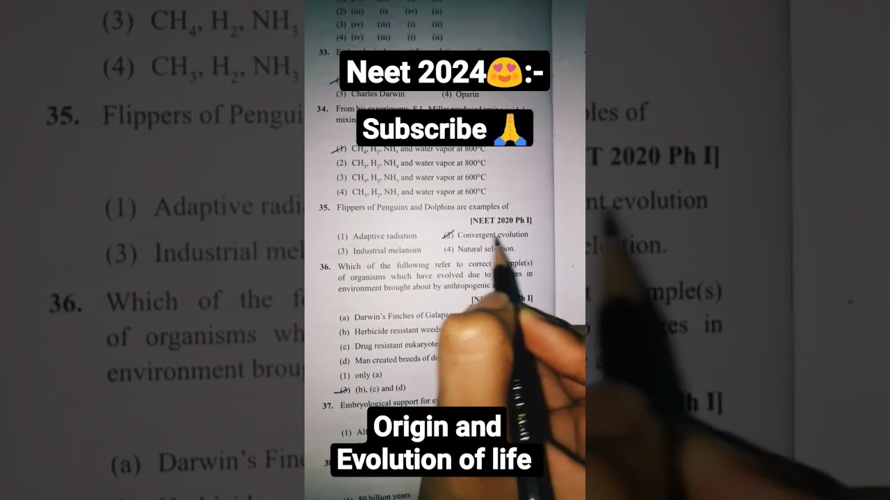 Neet 2024😍:- Origin and Evolution of life. MCQs 📚🎯|| Neet PhyBio ||