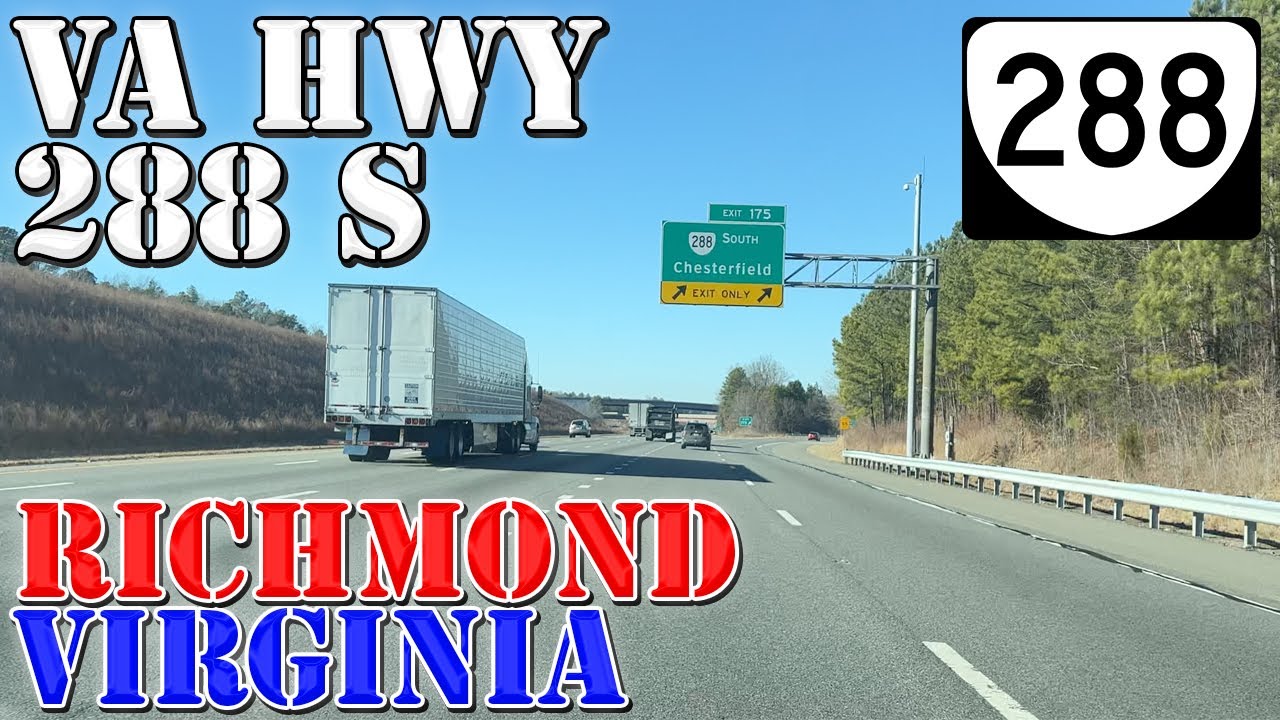 VA 288 South - Richmond - Virginia - 4K Highway Drive