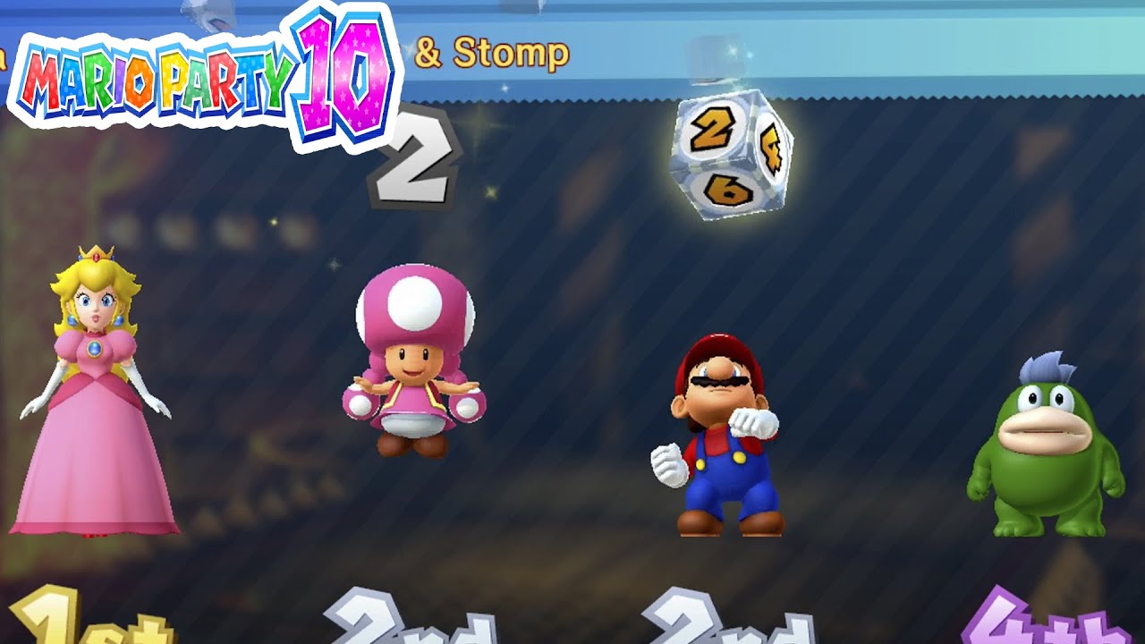 Mario Party 10 Mushroom Park - Peach vs Mario vs Toadette vs Spike🔥