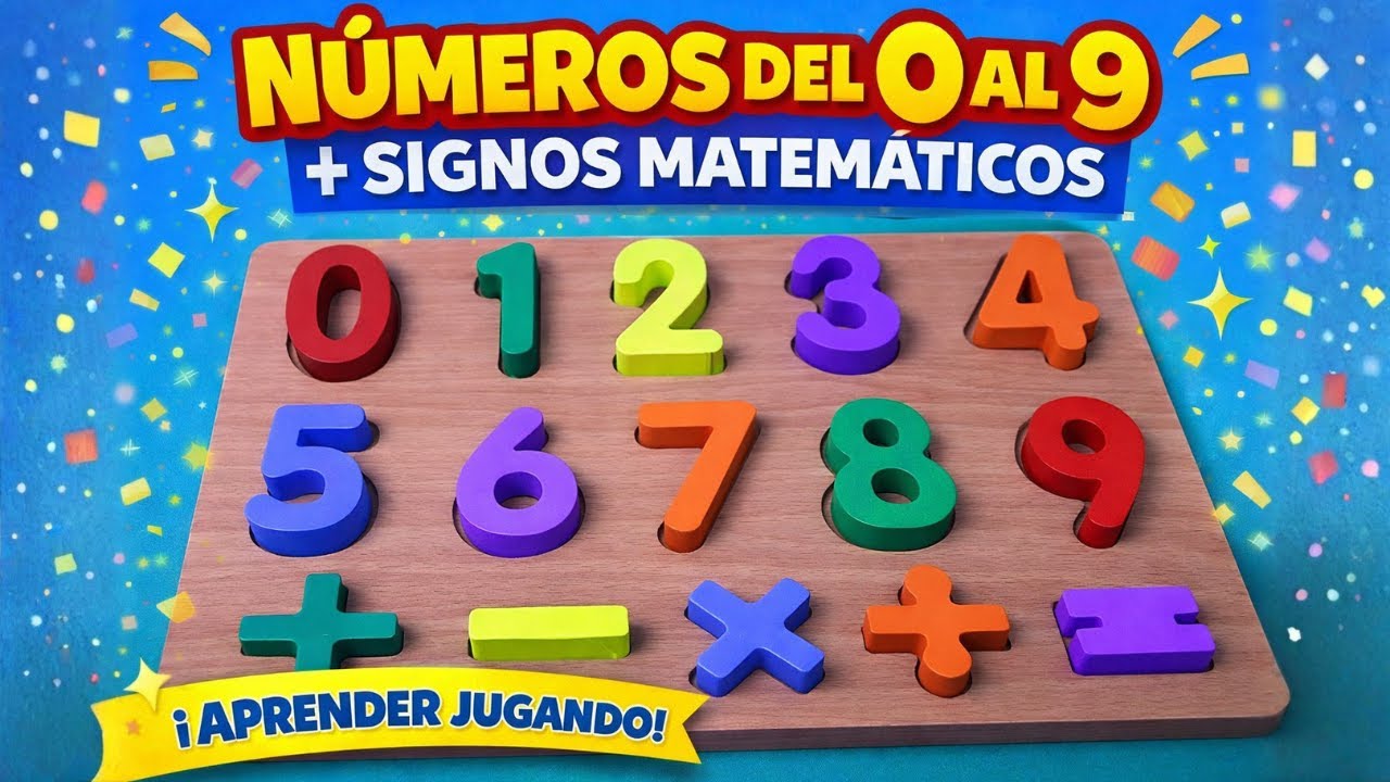 Números del 0 al 9 para Niños 👦📚 Aprender a Contar y Signos Matemáticos