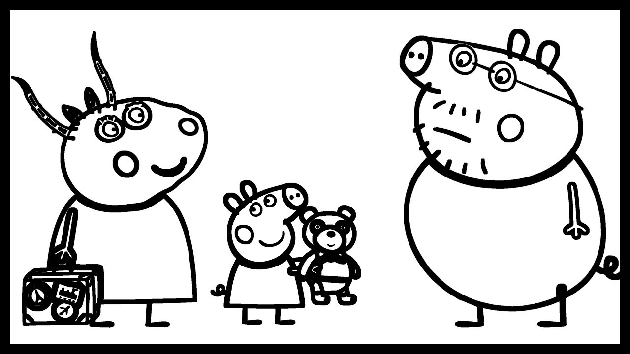 Traveler's Suitcase & Teddy Bear | Peppa Pig Baby Draw - Learn Drawing