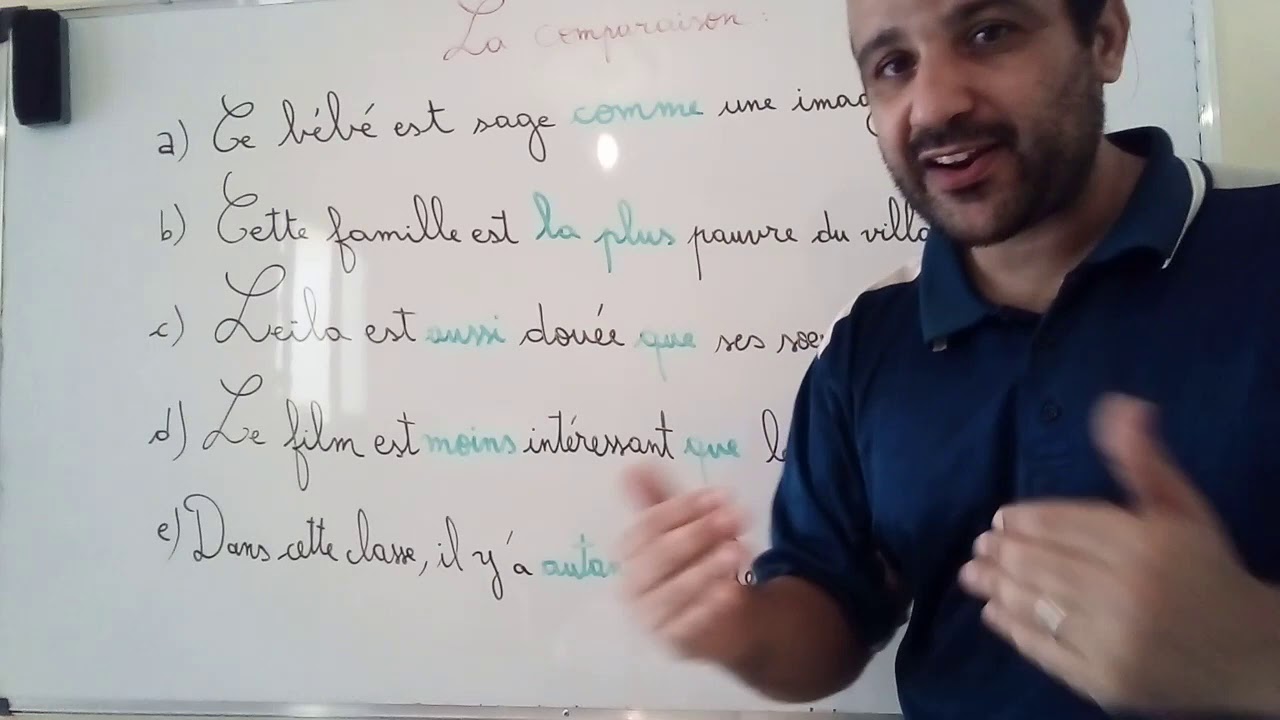 La comparaison الثالثة اعدادي التعليم العتيق