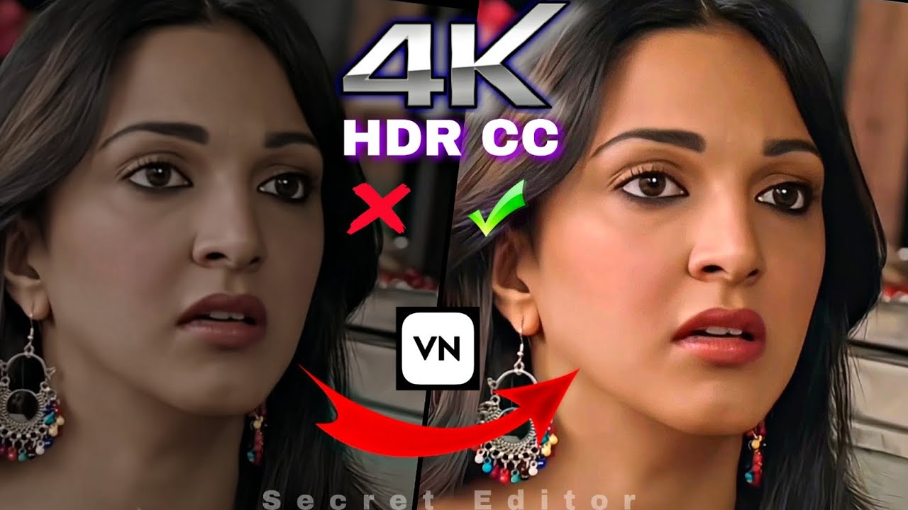 How to edit 4k Video in VN App 😲😲||HDR CC  Editing Tutorial Video ||
