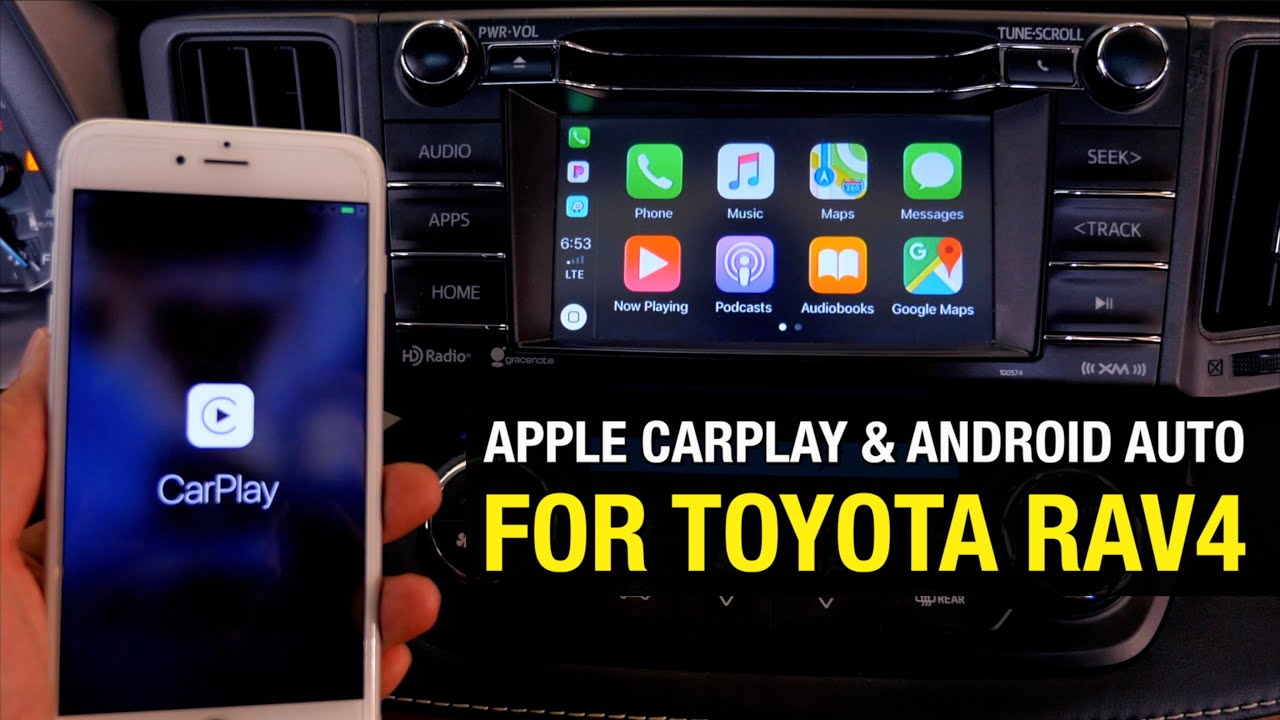 Toyota RAV4 2013–2018 | Проводные Apple CarPlay и Android Auto | Установка Plug & Play