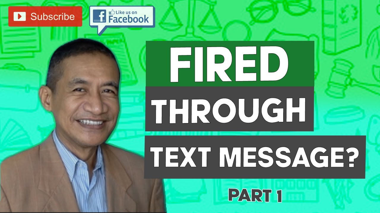 My boss dismissed me through text message. Is this legal? What can I do? (PART 1)