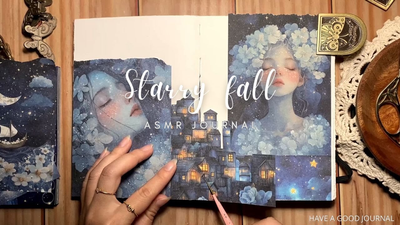 ASMR Journal | Starry fall | Have a good journal
