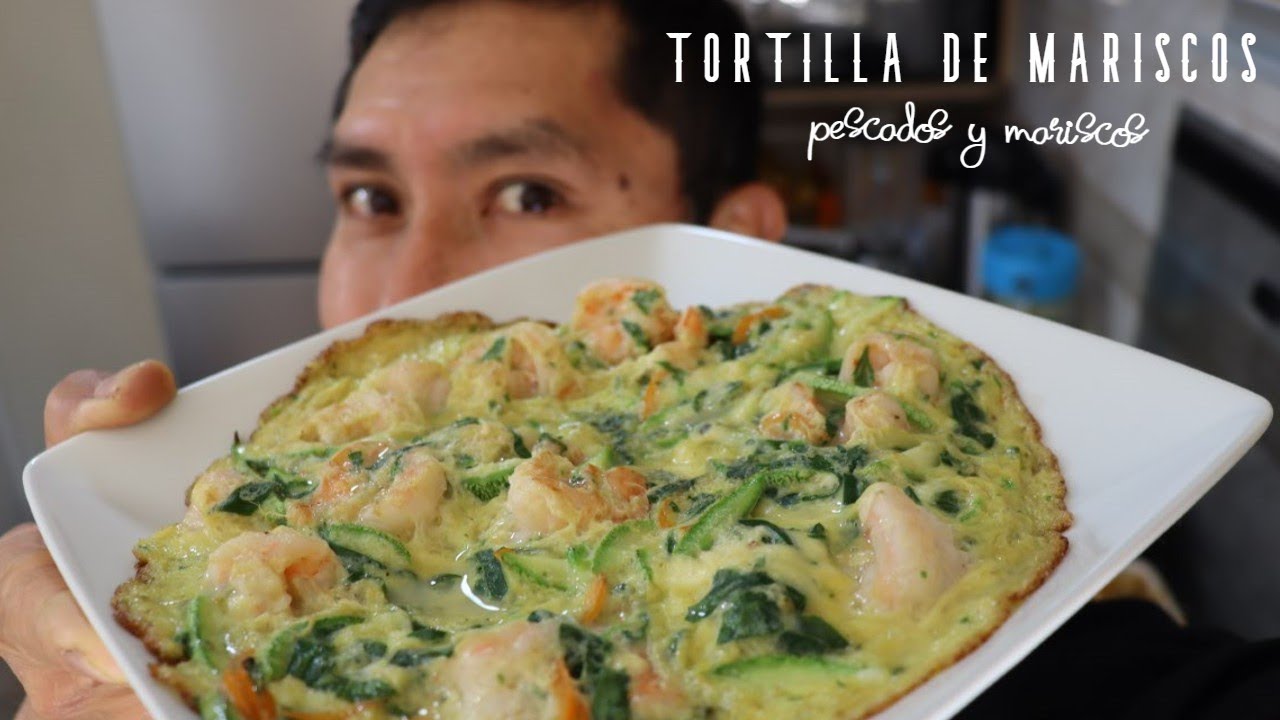 TORTILLA DE LANGOSTINOS CON VERDURAS I Pescados y Mariscos #2 I Recetascocinaperuana