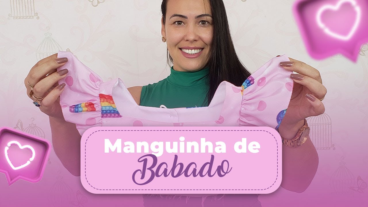 Manga de Babado para vestidos da MODA