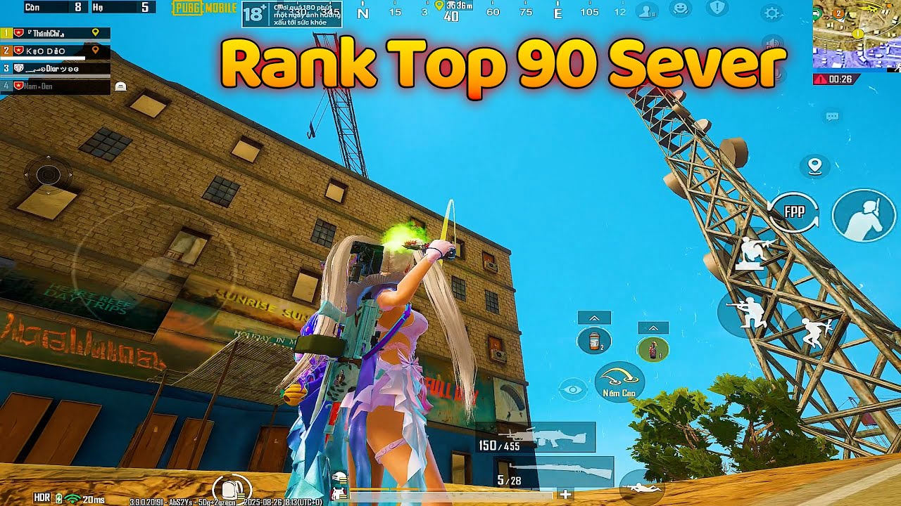 PUBG Mobile - Cầm M249 Sấy Banh Rank Tối Thượng Map Sa Mạc