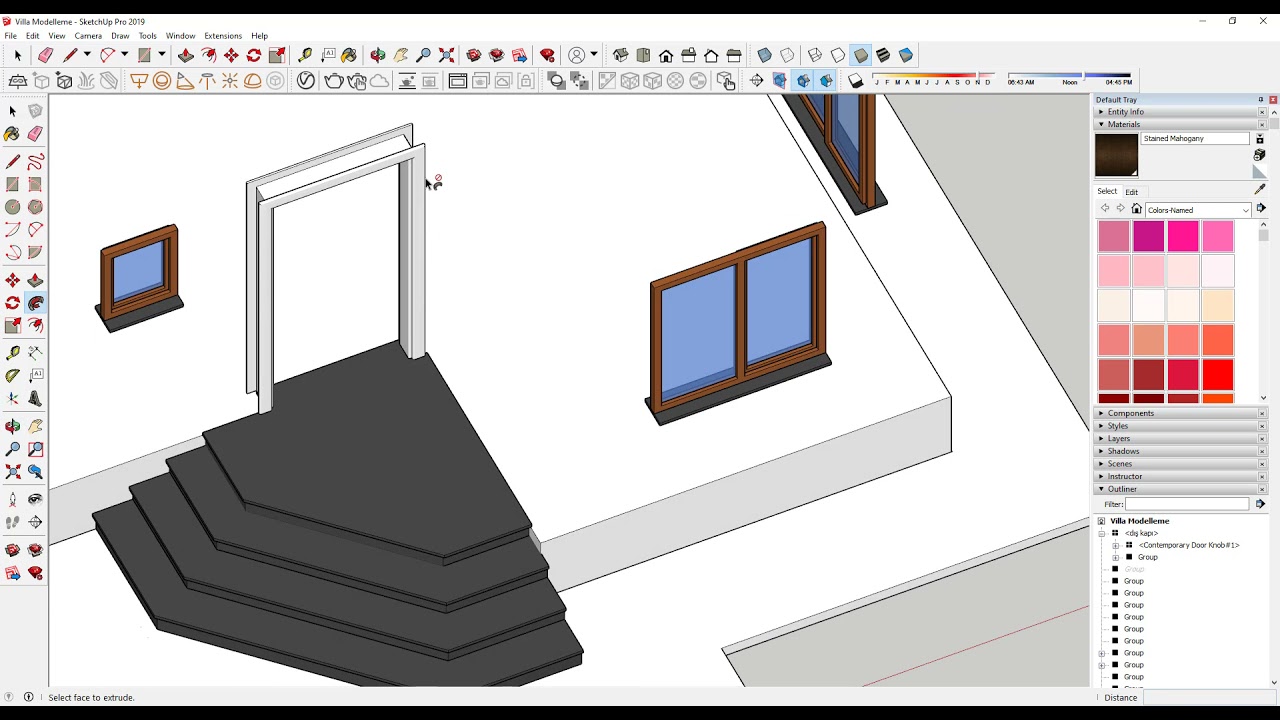 005 Dış Kapı Modelleme (Hazır Modele Scale uygulama)
