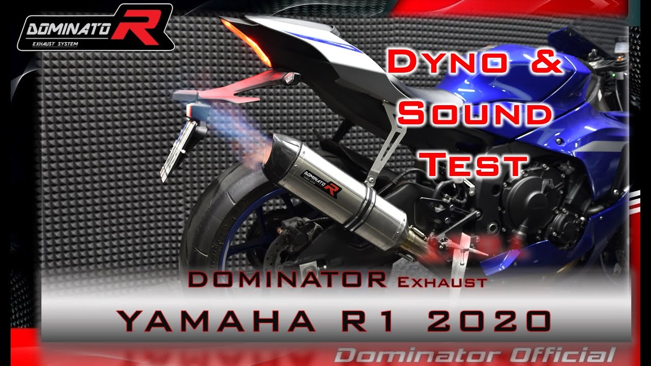 Yamaha YZF R1 1000 RN65 💥 Dyno & Flames 🔥 🔊 Stock vs. Dominator 🎧HQ Sound 🇵🇱⚡Exhaust Compilations