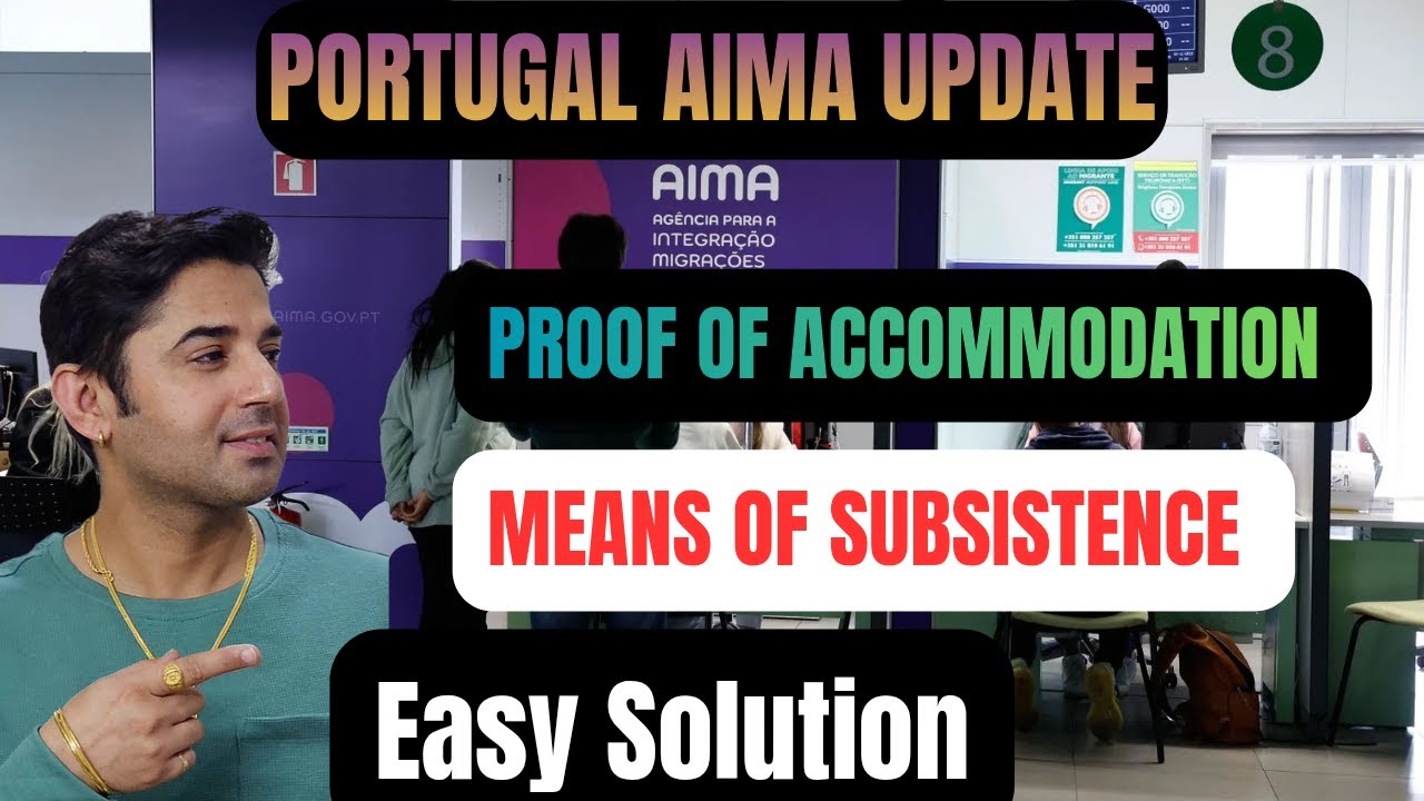 EASY SOLUTION OF FALTA'S MEANS OF SUBSISTENCE, ACCOMMODATION PROOF, #aimanews #aimaupdate #portugal