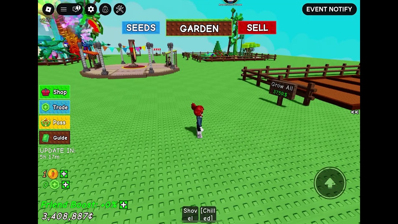 My progress on grow a garden