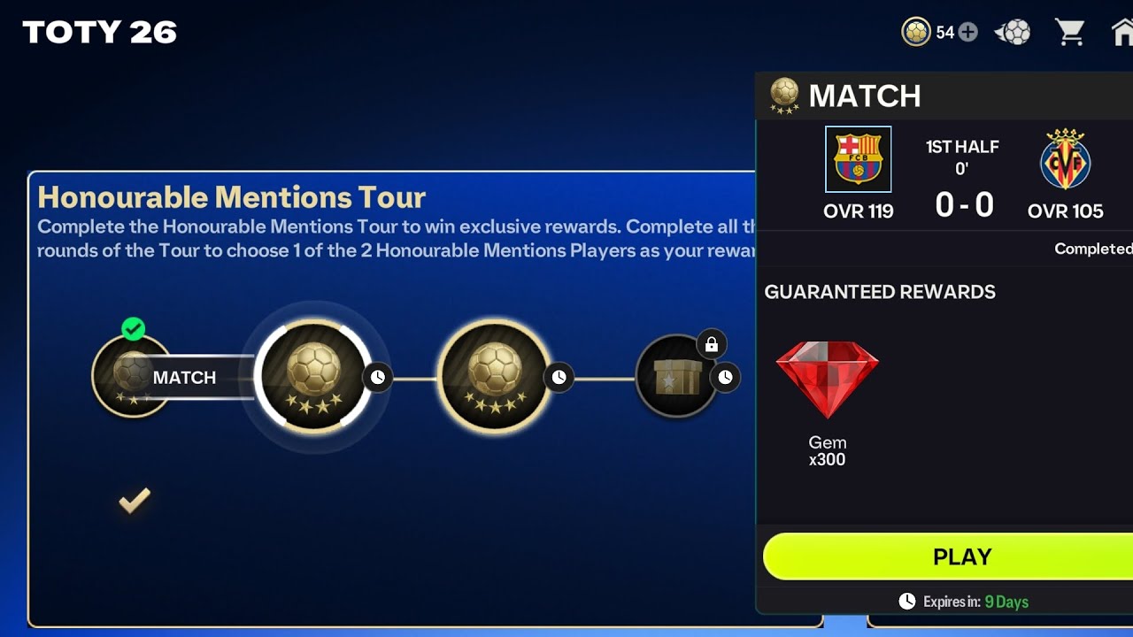FC Barcelona vs. Villarreal CF. Honourable Mentions. FC Mobile 
