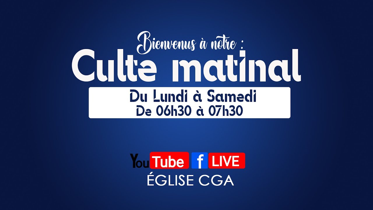 CULTE MATINAL DU 16/01/2024