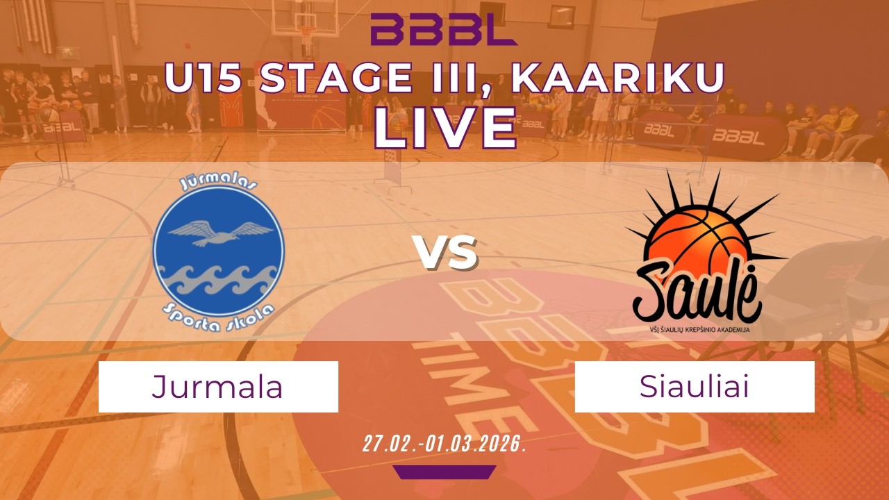 Jurmala 2011 vs Šiauliu KA Saule-ŠSG 2011 | BBBL U15 | Stage III