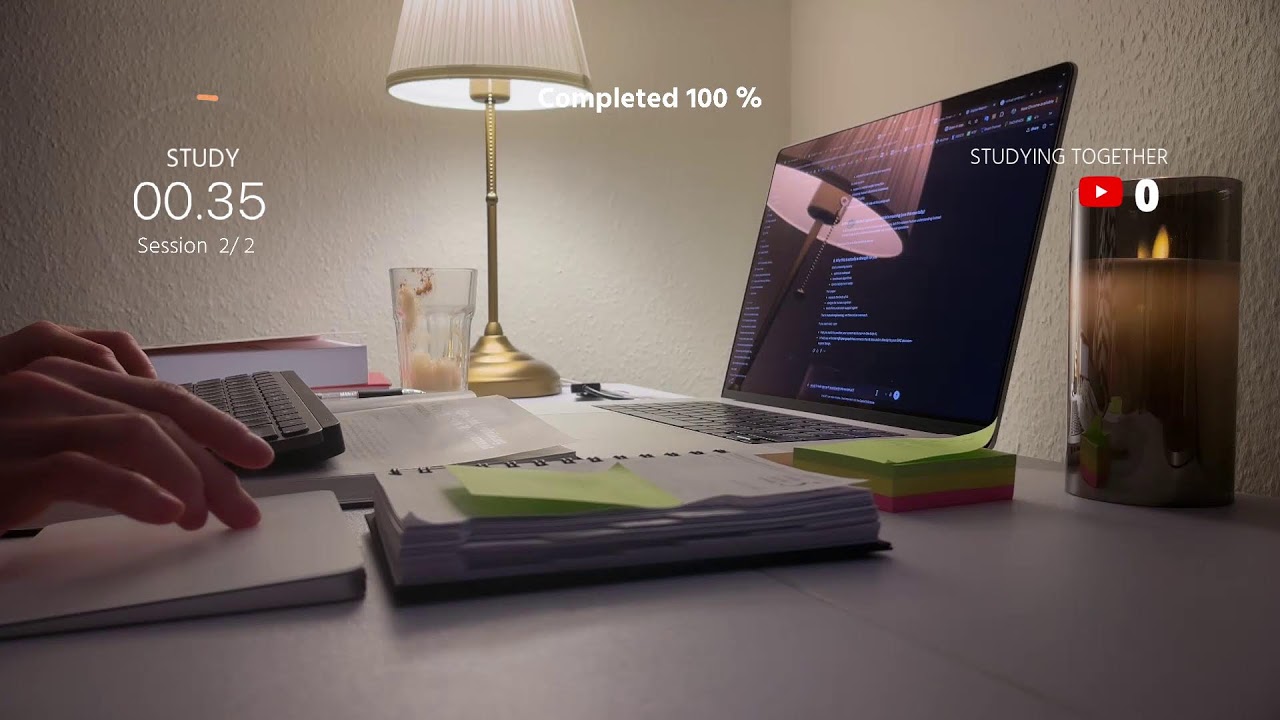 1 hour LIVE STUDY WITH ME | 25-5 POMODORO | Typing Sounds ASMR