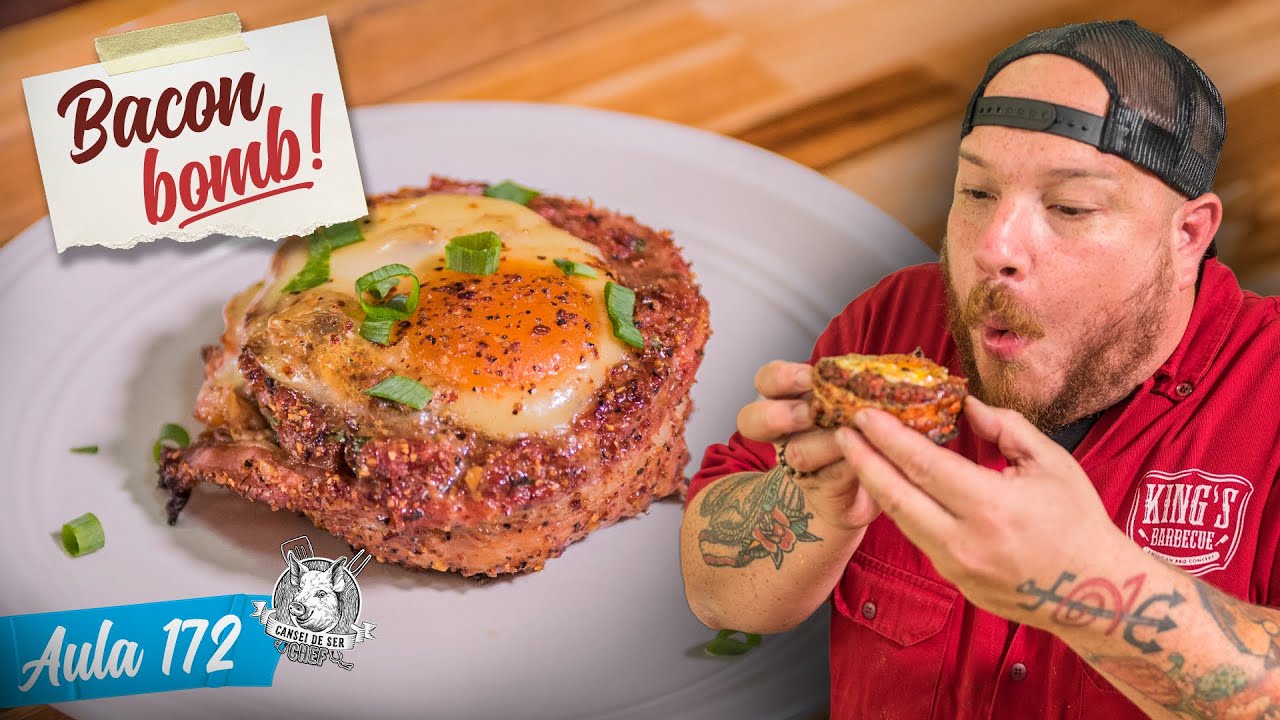 Bacon Bomb - Receita de Bacon Explosion e Molho Barbecue de Cogumelo / Cansei de Ser Chef - Aula 172